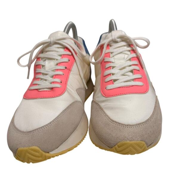 Matisse Farrah Colorblock Pink Blue Ivory Sz 8.5 Sneakers Lace Up Comfort Preppy - Picture 10 of 16